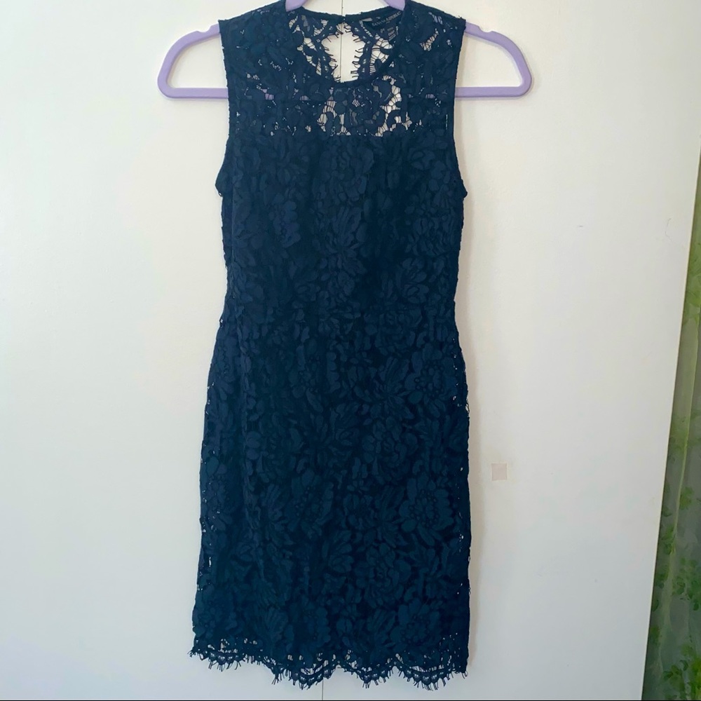 Banana Republic Navy Lace Dress NEW with Tags 00P